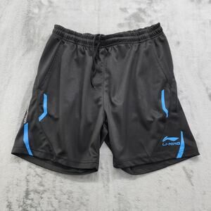 LI-Ning Shorts Mens China 4XL US XL Black Blue Badminton Sports Athletic Pockets